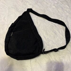 AMERIBAG HEALTHY BACK BAG Black Nylon Sling Bag - 19 Inches Long